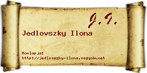 Jedlovszky Ilona névjegykártya