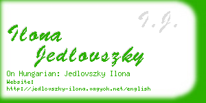 ilona jedlovszky business card